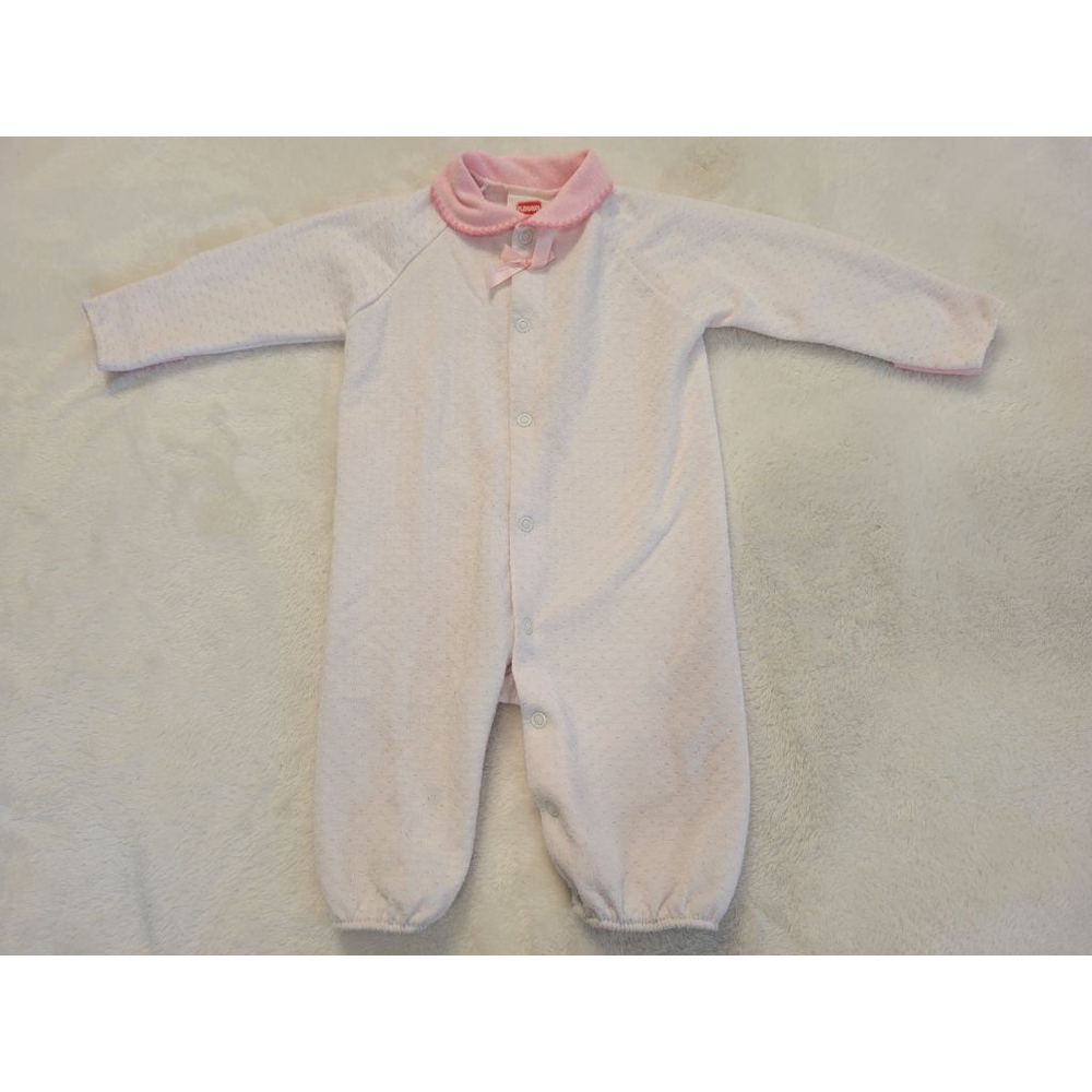 Vintage 1995 Playskool Pink Pointelle Baby Sleeper 0-3M Hasbro Made in USA